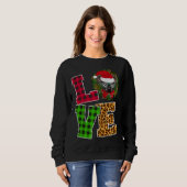 Sweatshirt Amour Sphynx Chat Santa Hat Leopard Funny Noël (Devant entier)