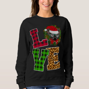 Sweatshirt Amour Sphynx Chat Santa Hat Leopard Funny Noël