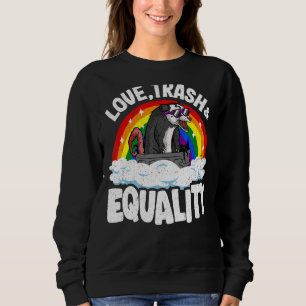 Sweatshirt Amour Trash & Egalité Opossum Gay pride Rainbow Al