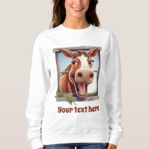 Sweatshirt Amoureux de cheval drôle personnalisable