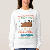 Sweatshirt Amoureux de les chiens affreux pull de Noël (Devant)