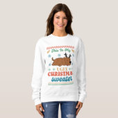 Sweatshirt Amoureux de les chiens affreux pull de Noël (Devant entier)
