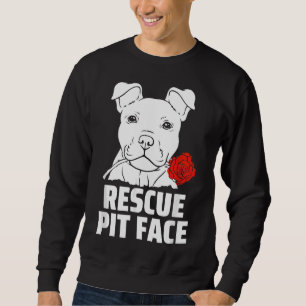 Sweatshirt Amoureux de les chiens Pitbull Secourt Pit Face Pi