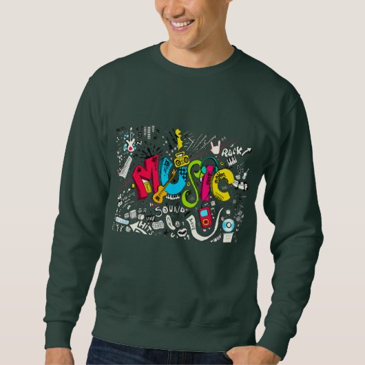 Sweatshirt Amoureux de musique (Devant)
