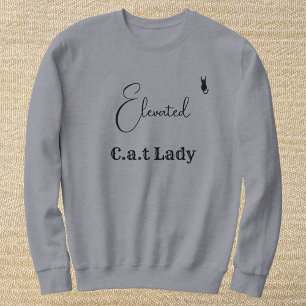 Sweatshirt Amoureux Des Animaux Gris Et Noir Chat Maman Perso