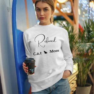 Sweatshirt Amoureux des Animaux Personnaliser Script Chat Noi