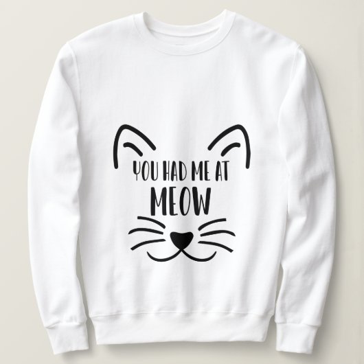 Sweatshirt Amoureux des chats (Design devant)