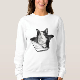 Sweatshirt amoureux des chats 3D Tuxedo Kitten hommes noirs e