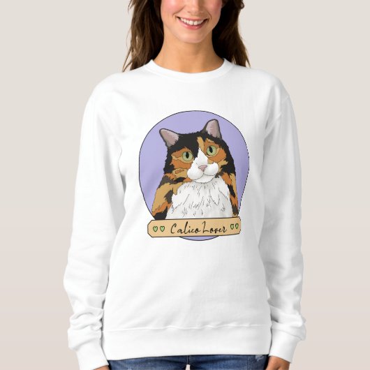 Sweatshirt Amoureux des chats Calico (Devant)