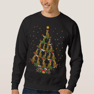 Sweatshirt Amoureux des chats du Bengale Noël Chapeau du Père