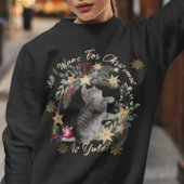 Sweatshirt Amoureux des chats festif mignon Noël Yule