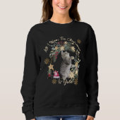 Sweatshirt Amoureux des chats festif mignon Noël Yule (Devant)