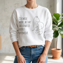 Amoureux des chats minimaliste et sarcastique en a