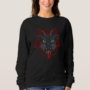Sweatshirt Amoureux des chats Occult Satanic Satan Devil Sata
