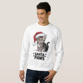 Sweatshirt Amoureux des chats - Père Noël Paws (Devant entier)