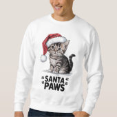 Sweatshirt Amoureux des chats - Père Noël Paws (Devant)