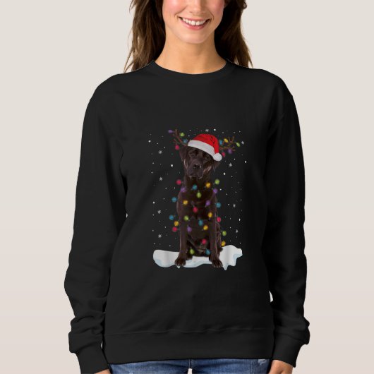 Sweatshirt Amoureux des chiens | Chocolat Labrador Retriever  (Devant)