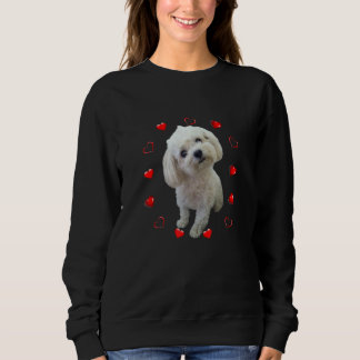 Sweatshirt Amoureux des chiens| Coeur amoureux Maltais Propri