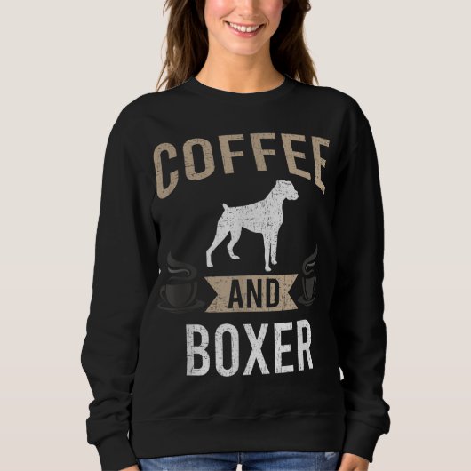 Sweatshirt Amoureux des chiens de café et boîte (Devant)