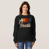 Sweatshirt Amoureux des chiens de caniche rétro (Devant entier)