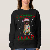 Sweatshirt Amoureux des chiens de Noël de Noël de Noël moche (Devant)
