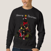 Sweatshirt Amoureux des chiens de Noël de Terre-Neuve (Devant)