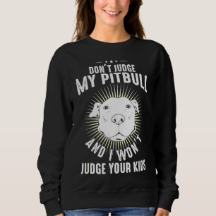 Sweatshirt Amoureux des chiens Pittie Maman Papa Puppy Propri