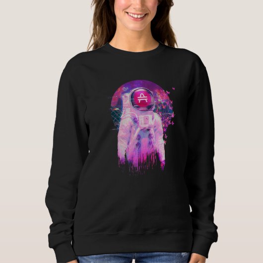 Sweatshirt Amp Crypto Moon Man Space Dream Cryptomonnaie (Devant)