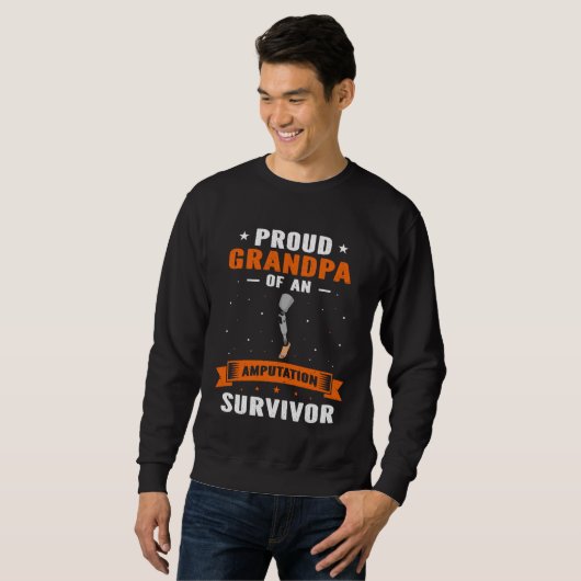 Sweatshirt Amputation Survivor for Leg Prosthetic (Devant entier)