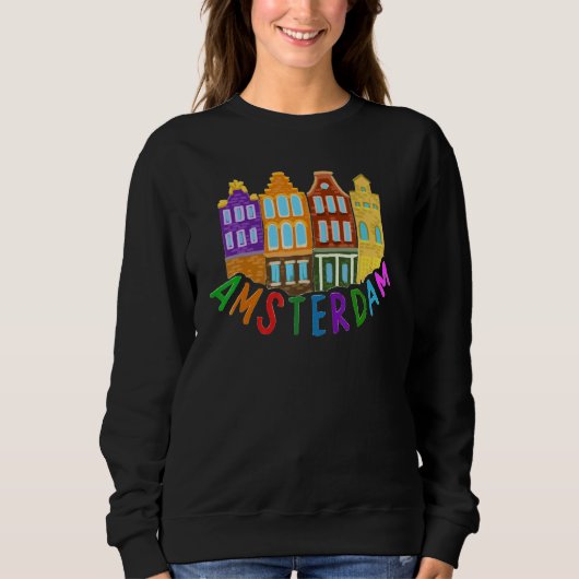 Sweatshirt Amsterdam City Netherlands souvenir  for men women (Devant)