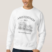 Sweatshirt Amsterdam Cute Vintage Landscape (Devant)