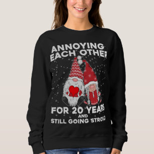 Sweatshirt Amusant 20 Ans Gnomes de Noël Mariage Couple Un