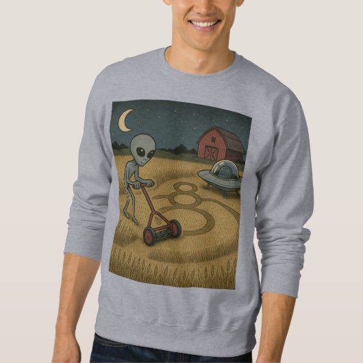 Sweatshirt Amusant alien de l'espace ufo cycle de culture sci (Devant)