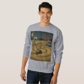 Sweatshirt Amusant alien de l'espace ufo cycle de culture sci (Devant entier)