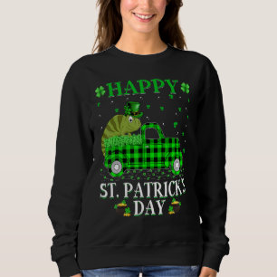 Sweatshirt Amusant Buffalo Plaid Camion Vert Chameleon St Pat