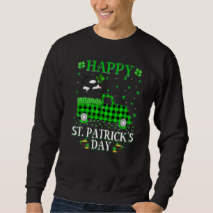 Sweatshirt Amusant Buffalo Plaid Camion Vert Orca Fish St Pat