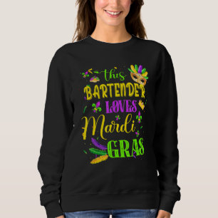 Sweatshirt Amusant Ce Barman Aime Mardi Gras Festival Car