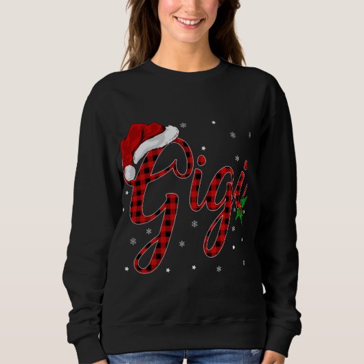Sweatshirt Amusant Correspondant Famille Buffalo Plaid Gigi N (Devant)