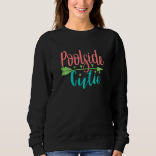 Sweatshirt Amusant et mignon à côté de la piscine pour femmes