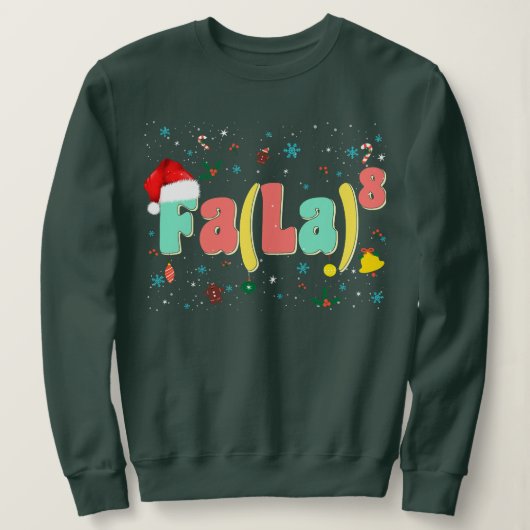 Sweatshirt Amusant Fa La 8 Noël Musique Super Math Père Noël (Design devant)