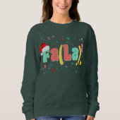 Sweatshirt Amusant Fa La 8 Noël Musique Super Math Père Noël (Devant)
