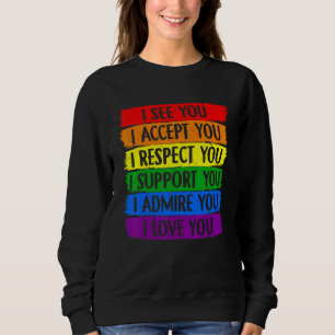 Sweatshirt Amusant Je Vois Accepter Respect Support Admire Ai