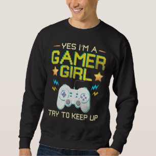 Sweatshirt Amusant Jeux Vidéo Gamer Girl Stuff pour Ados