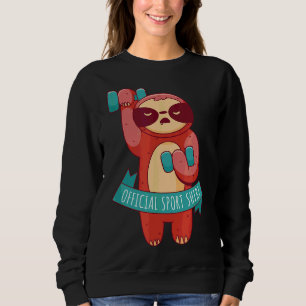 Sweatshirt Amusant Layz Sloth Weighlifting Sport