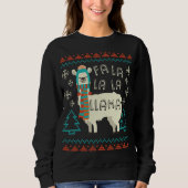 Sweatshirt Amusant Llama style sucré de Noël Alpaca Lover G (Devant)