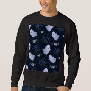 Sweatshirt Amusant Motif d'Halloween Spider Fantôme.