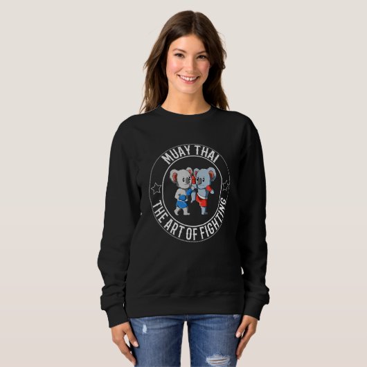 Sweatshirt Amusant Muay Thai Koala Thai Boxe (Devant entier)