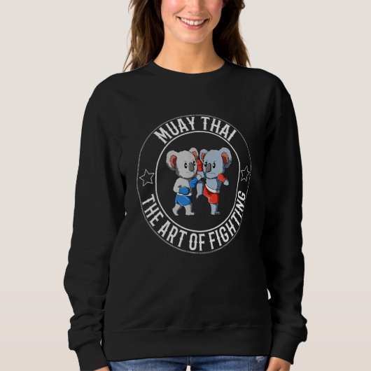 Sweatshirt Amusant Muay Thai Koala Thai Boxe (Devant)