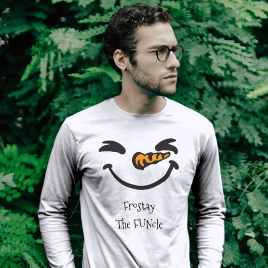 Sweatshirt Amusant Oncle Snowman visage