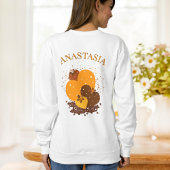 Sweatshirt Amusant Orange Maman's Day s'améliore avec du café